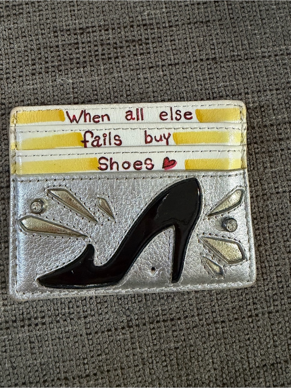 Brighton “When all Else Fails Buy Shoes” Card Case
